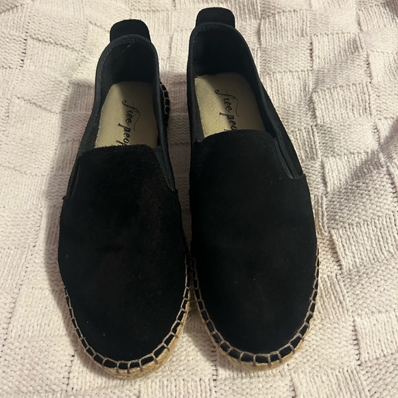 Free People Other - Free People Black Suede Men's Loafers
